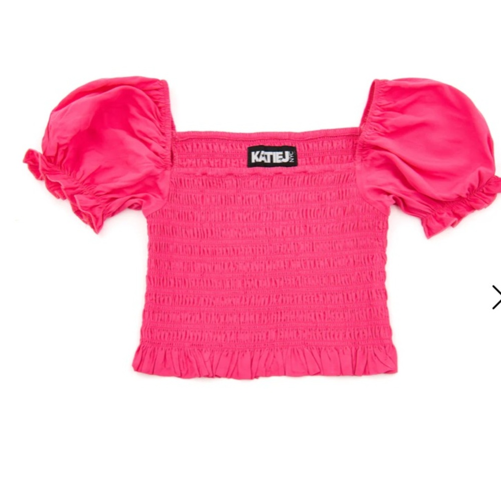 Katie j kids smocked crop top